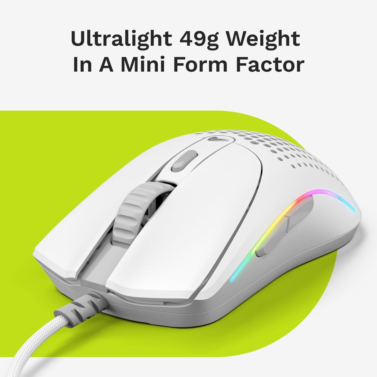 Glorious Model O 2 Mini Wired Gaming Mouse - White Glorious Model O 2 Mini Wired Gaming Mouse - White
